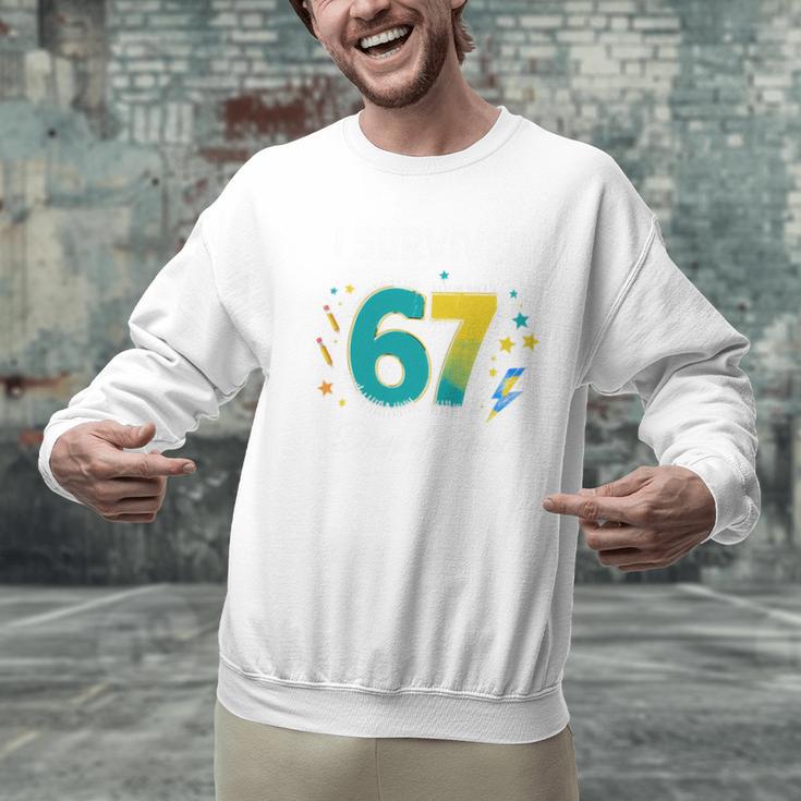 I Survived 67 Days Of School Teachers Students Meme Men Graphic Sweatshirt, gift for family, gift for coworker I Survived 67 Days Of School Teachers Students Meme Men Graphic Sweatshirt, gift for family, gift for coworker