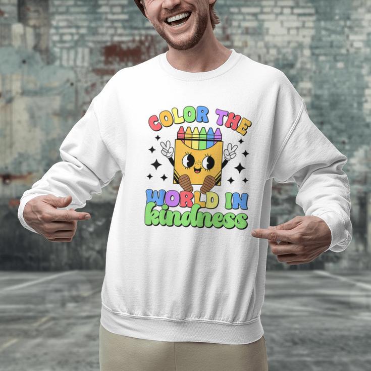 Teacher Back To School Color In Kindness Crayon Pencil Men Graphic Sweatshirt, gift for family, gift for coworker Teacher Back To School Color In Kindness Crayon Pencil Men Graphic Sweatshirt, gift for family, gift for coworker