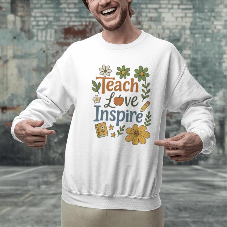 Teacher Inspire Love Men Graphic Sweatshirt, gift for family, gift for coworker Teacher Inspire Love Men Graphic Sweatshirt, gift for family, gift for coworker
