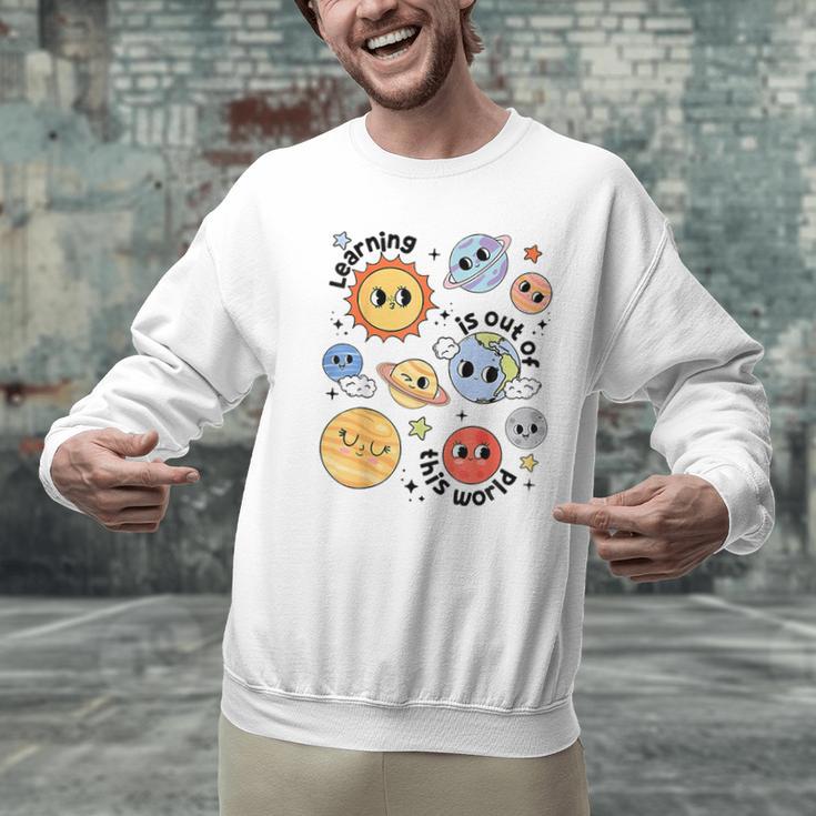 Teacher Space Science Learning Is Out Of World Solar System Men Graphic Sweatshirt, Science Teacher Sweatshirts, gift for family, gift for coworker Teacher Space Science Learning Is Out Of World Solar System Men Graphic Sweatshirt, Science Teacher Sweatshirts, gift for family, gift for coworker