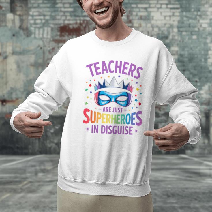 Teachers Are Just Superheroes In Disguise Back To School Men Graphic Sweatshirt, gift for family, gift for coworker Teachers Are Just Superheroes In Disguise Back To School Men Graphic Sweatshirt, gift for family, gift for coworker