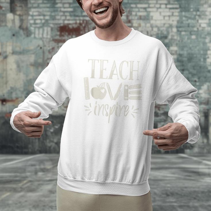 Vintage Teach Love Inspire Red For Ed Teacher Supporter Men Women Girls Kids Men Graphic Sweatshirt, gift for family, gift for coworker Vintage Teach Love Inspire Red For Ed Teacher Supporter Men Women Girls Kids Men Graphic Sweatshirt, gift for family, gift for coworker