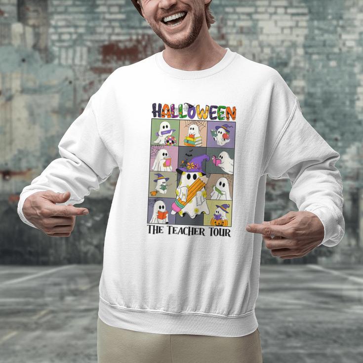 Women Halloween The Teacher Tour Ghosts Pencil Pumpkins Men Graphic Sweatshirt, gift for family, gift for coworker Women Halloween The Teacher Tour Ghosts Pencil Pumpkins Men Graphic Sweatshirt, gift for family, gift for coworker
