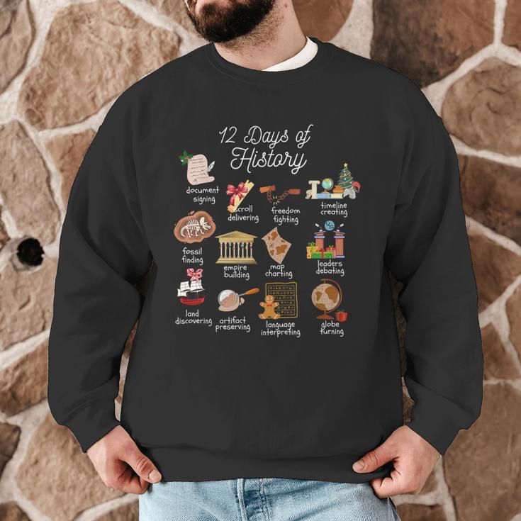12 Day Of History Teacher Christmas Social Studies Student Men Graphic Sweatshirt, novelty gifts, funny gifts 12 Day Of History Teacher Christmas Social Studies Student Men Graphic Sweatshirt, novelty gifts, funny gifts