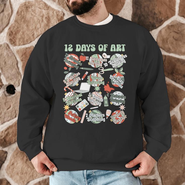12 Days Of Art Teacher Christmas Artists Painter Educational Men Graphic Sweatshirt, novelty gifts, funny gifts 12 Days Of Art Teacher Christmas Artists Painter Educational Men Graphic Sweatshirt, novelty gifts, funny gifts