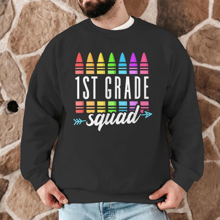 1st Grade Squad Back To School First Grade Teacher Boy Girl Men Graphic Sweatshirt, novelty gifts, funny gifts