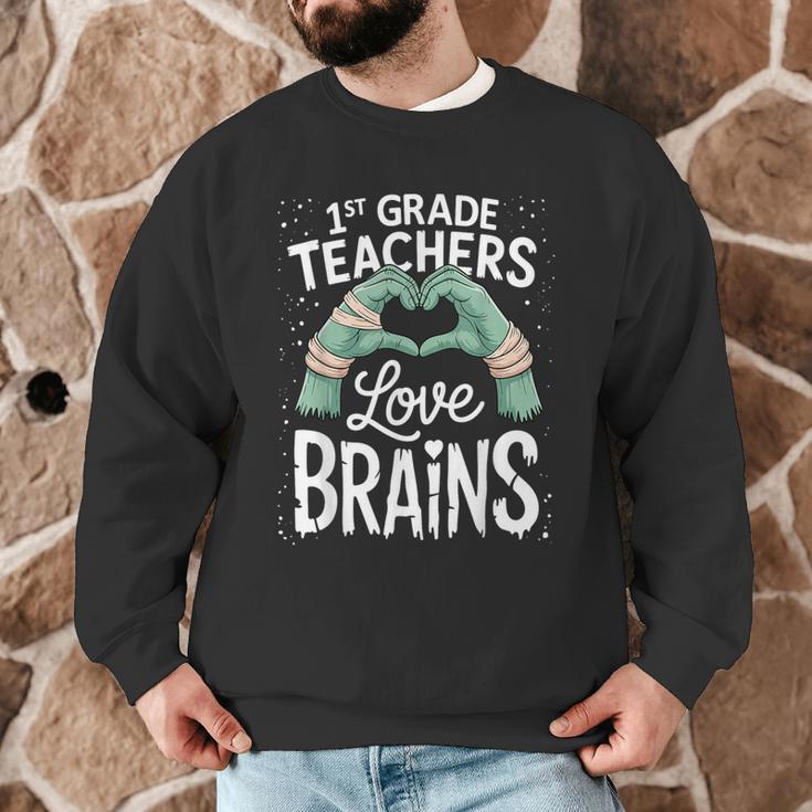1st Grade Teachers Love Brains Shirt Halloween Teacher Men Graphic Sweatshirt, novelty gifts, funny gifts 1st Grade Teachers Love Brains Shirt Halloween Teacher Men Graphic Sweatshirt, novelty gifts, funny gifts