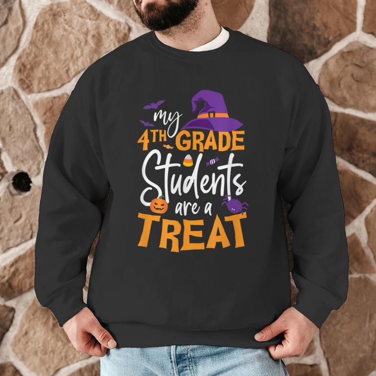 My 4th Grade Students Are a Treat Teacher Halloween Witch For Men Women Kids Men Graphic Sweatshirt, novelty gifts, funny gifts
