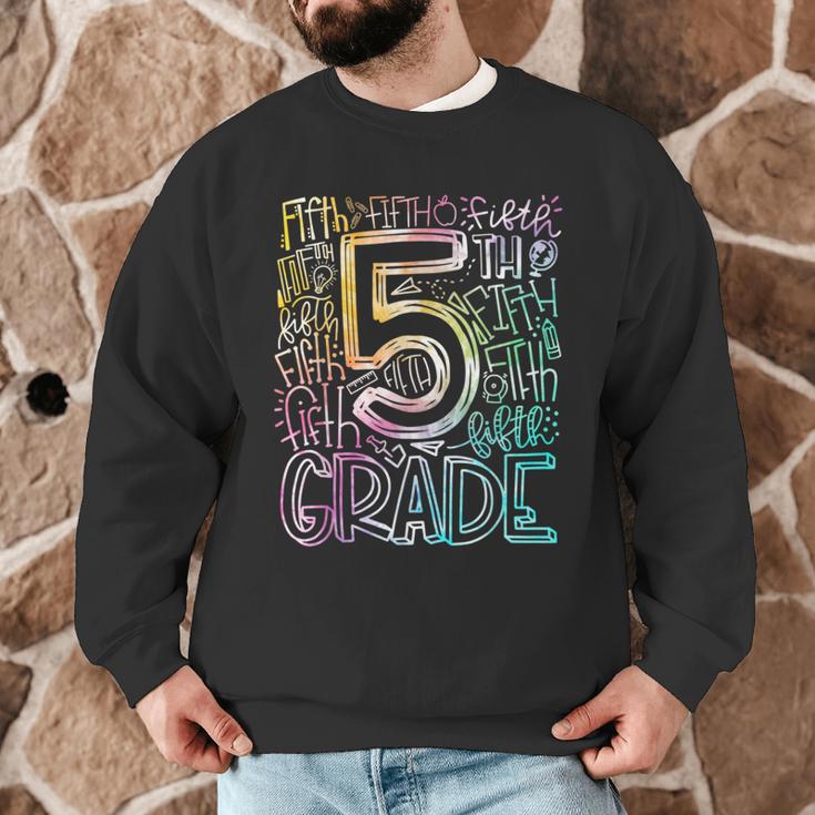 5th Grade Typography Team Fifth Grade Teacher Back To School Men Graphic Sweatshirt, novelty gifts, funny gifts