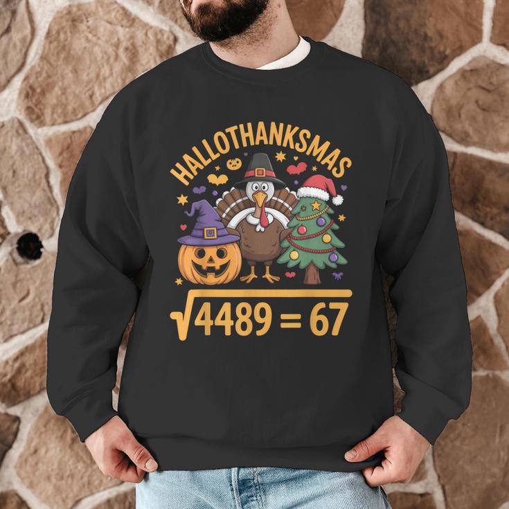 67 Meme Math Teacher Root 4489 Hallothanksmas Six Seven Men Graphic Sweatshirt, novelty gifts, funny gifts