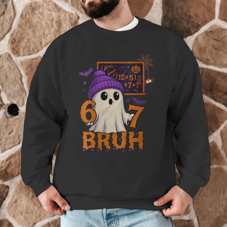 67 Teacher Halloween Ghost Six Seven Meme Math Equation Bruh Men Graphic Sweatshirt, novelty gifts, funny gifts