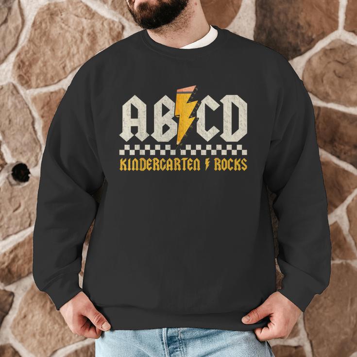 ABCD Kindergarten Rocks Pencil Lightning Students Teachers Men Graphic Sweatshirt, novelty gifts, funny gifts