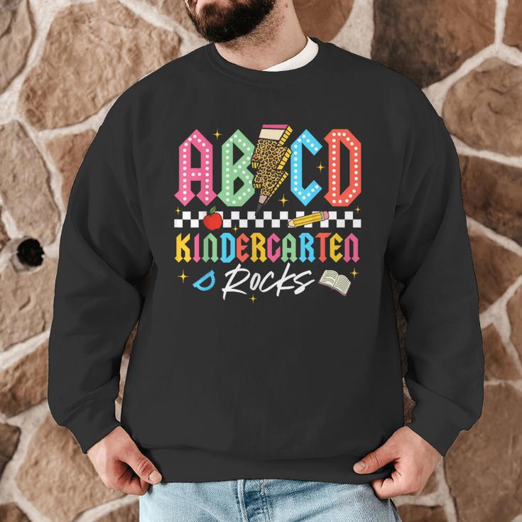 ABCD Kindergarten Rocks Pencil Lightning Teachers Rock Boys Men Graphic Sweatshirt, novelty gifts, funny gifts