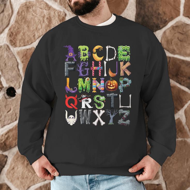 ABCs Alphabet Halloween Learning Kindergarten Teachers Men Graphic Sweatshirt, novelty gifts, funny gifts ABCs Alphabet Halloween Learning Kindergarten Teachers Men Graphic Sweatshirt, novelty gifts, funny gifts