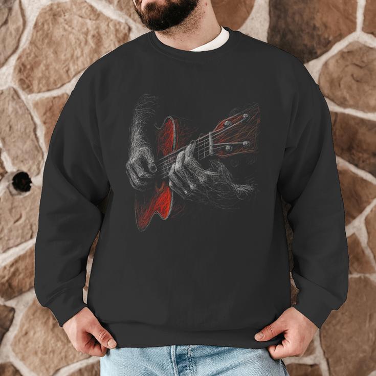 Acoustic Guitar Player Shirt Vintage Music Teacher Guitarist Men Graphic Sweatshirt, novelty gifts, funny gifts