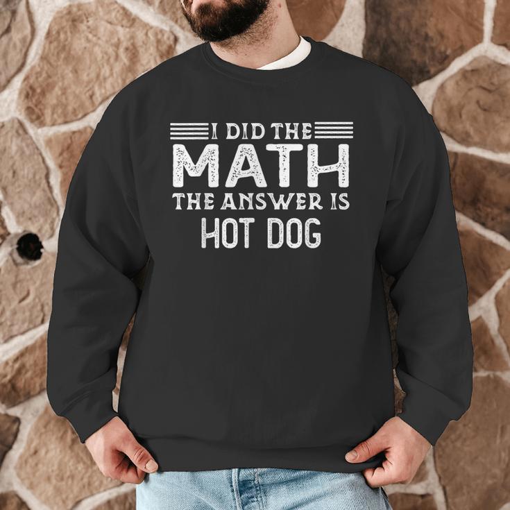The Answer Is Hot Dog Math Teacher Student Men Graphic Sweatshirt, novelty gifts, funny gifts The Answer Is Hot Dog Math Teacher Student Men Graphic Sweatshirt, novelty gifts, funny gifts