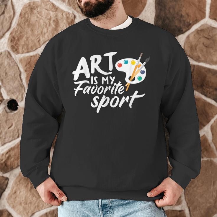 Art Is My Favorite Sport Artist Art Lover Teacher Men Graphic Sweatshirt, novelty gifts, funny gifts