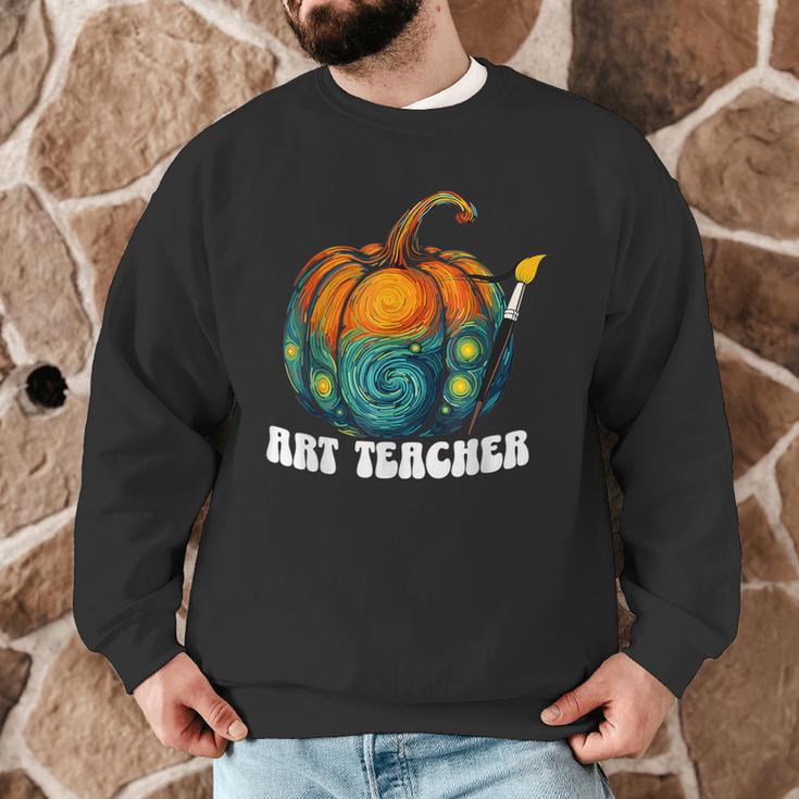Art Teacher Pumpkin Halloween Night Men Women Men Graphic Sweatshirt, novelty gifts, funny gifts