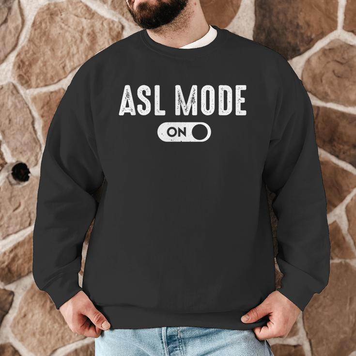 ASL Mode Sign Language Deaf ASL Teacher Men Graphic Sweatshirt, novelty gifts, funny gifts ASL Mode Sign Language Deaf ASL Teacher Men Graphic Sweatshirt, novelty gifts, funny gifts