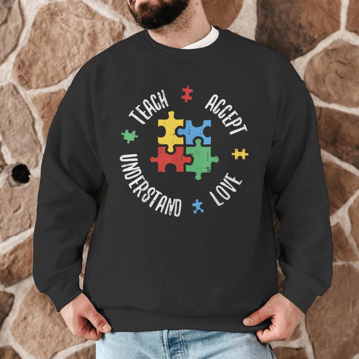 Autism Awareness Teacher Shirt Teach Accept Understand Love Men Graphic Sweatshirt, novelty gifts, funny gifts Autism Awareness Teacher Shirt Teach Accept Understand Love Men Graphic Sweatshirt, novelty gifts, funny gifts
