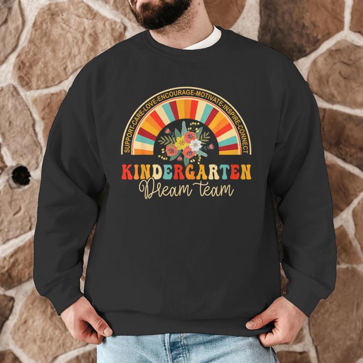 Back To School Kindergarten Dream Team Teacher Love Floral Men Graphic Sweatshirt, novelty gifts, funny gifts