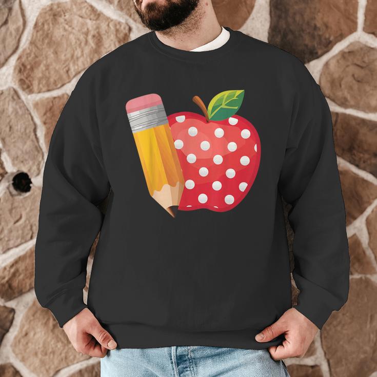 Back To School Pencil And Apple Teacher Student Men Graphic Sweatshirt, novelty gifts, funny gifts