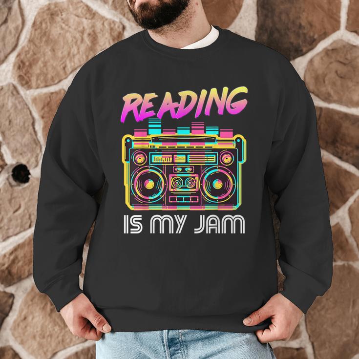 Back To School Retro Reading Is My Jam 80s Teacher Boombox Men Graphic Sweatshirt, novelty gifts, funny gifts Back To School Retro Reading Is My Jam 80s Teacher Boombox Men Graphic Sweatshirt, novelty gifts, funny gifts