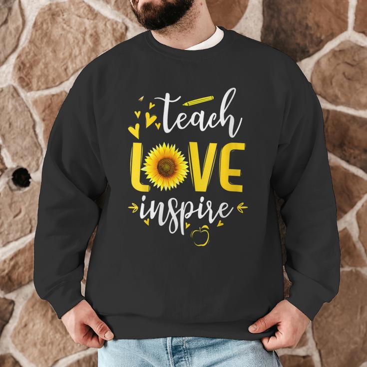 Back To School Teach Love And Inspire Teacher Sunflower Men Graphic Sweatshirt, novelty gifts, funny gifts Back To School Teach Love And Inspire Teacher Sunflower Men Graphic Sweatshirt, novelty gifts, funny gifts