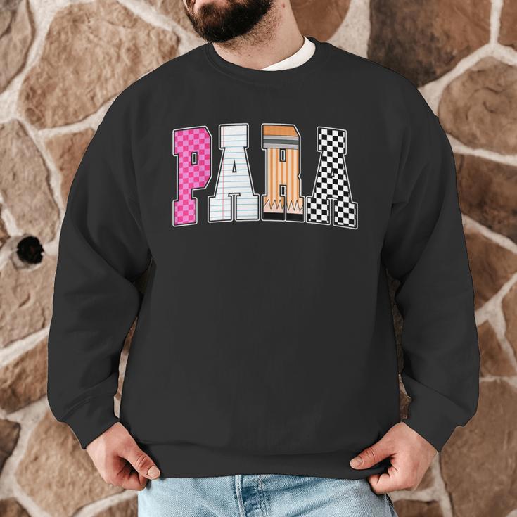 Back To School Teacher Para Preppy Checkered Para Life Men Graphic Sweatshirt, novelty gifts, funny gifts
