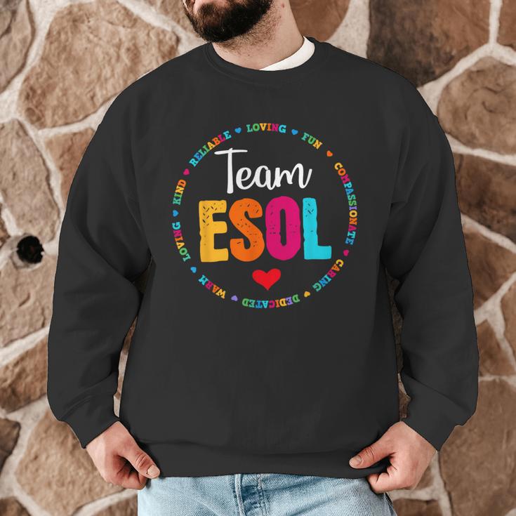 Back To School Teachers Crew Students Team ESOL Teacher Men Graphic Sweatshirt, novelty gifts, funny gifts