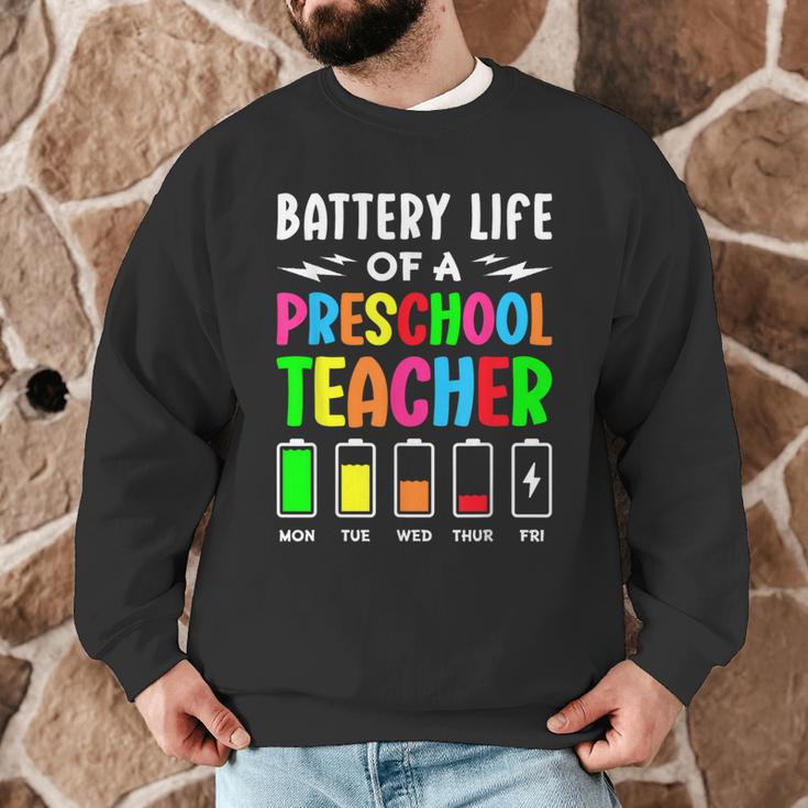 Battery Life Of a Preschool School Teacher School Week Men Graphic Sweatshirt, novelty gifts, funny gifts Battery Life Of a Preschool School Teacher School Week Men Graphic Sweatshirt, novelty gifts, funny gifts