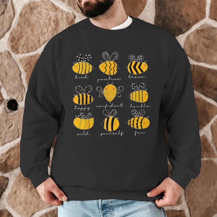 Bee Kind Positive Brave Happy Confident Humble Teacher Men Graphic Sweatshirt, novelty gifts, funny gifts Bee Kind Positive Brave Happy Confident Humble Teacher Men Graphic Sweatshirt, novelty gifts, funny gifts