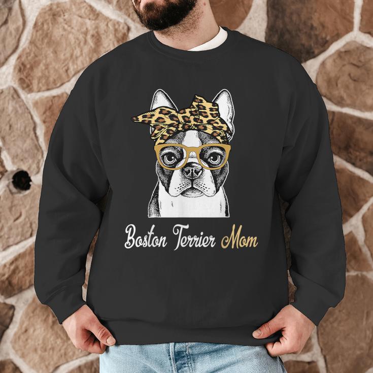 Birthday And Mother's Day -Boston Terrier Mom Men Graphic Sweatshirt, novelty gifts, funny gifts