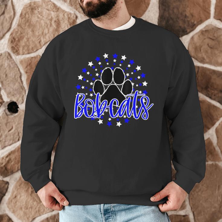 Blue Bobcats School Spirit Coquette Bow Mascot Teacher Men Graphic Sweatshirt, novelty gifts, funny gifts Blue Bobcats School Spirit Coquette Bow Mascot Teacher Men Graphic Sweatshirt, novelty gifts, funny gifts