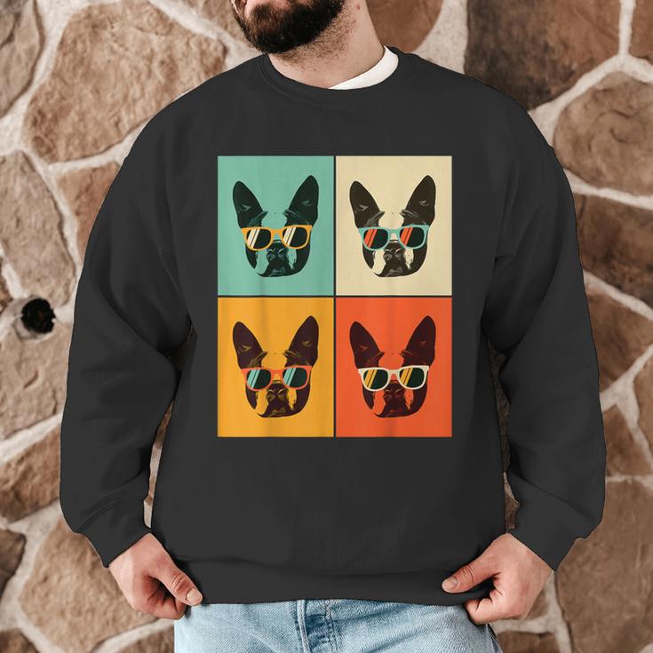 Bostie Dog Lover Boston Terrier With Sunglasses For Men Women Girls Kids Men Graphic Sweatshirt, novelty gifts, funny gifts