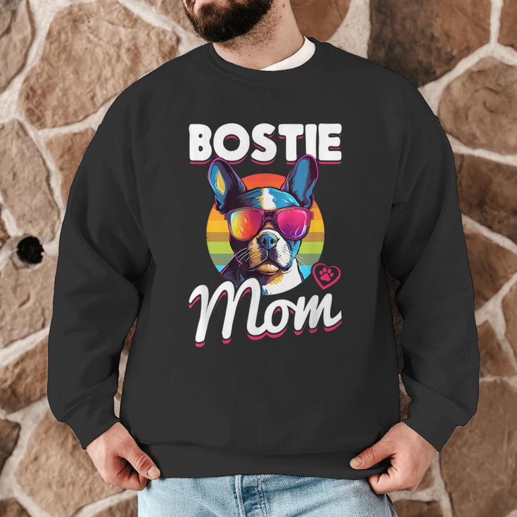 Boston Terrier Bostie Dog Breed Pet Bostie Mom Men Graphic Sweatshirt, novelty gifts, funny gifts