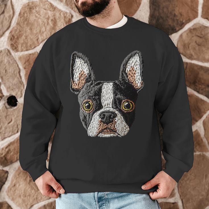 Boston Terrier Cute Puppy Face Dog Lover Pet Owner Men Graphic Sweatshirt, novelty gifts, funny gifts