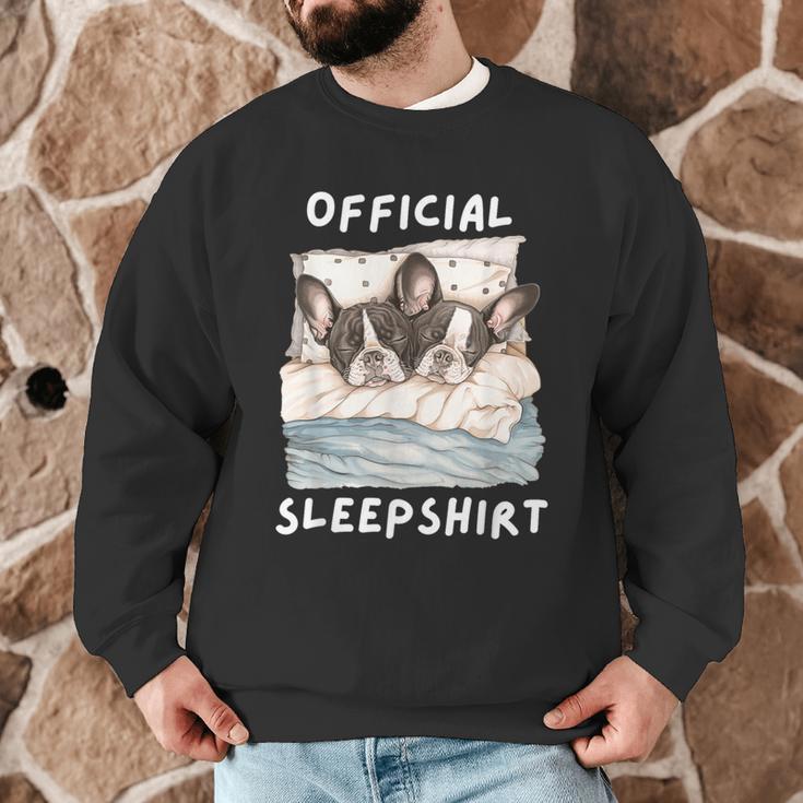 Boston Terrier Dog Official Sleepshirt Pajamas Nightgown Men Women Girls Kids Men Graphic Sweatshirt, novelty gifts, funny gifts