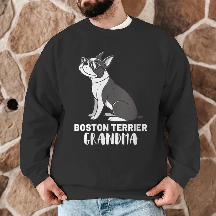 Boston Terrier Dog Owner Grandma Men Graphic Sweatshirt, novelty gifts, funny gifts