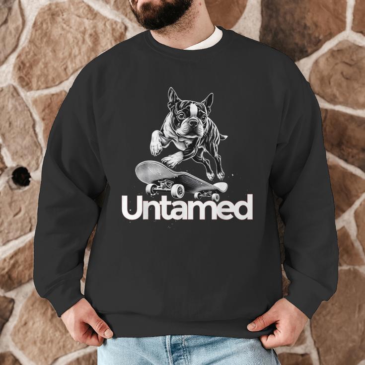 Boston Terrier Dog Untamed For Men Women Men Graphic Sweatshirt, novelty gifts, funny gifts