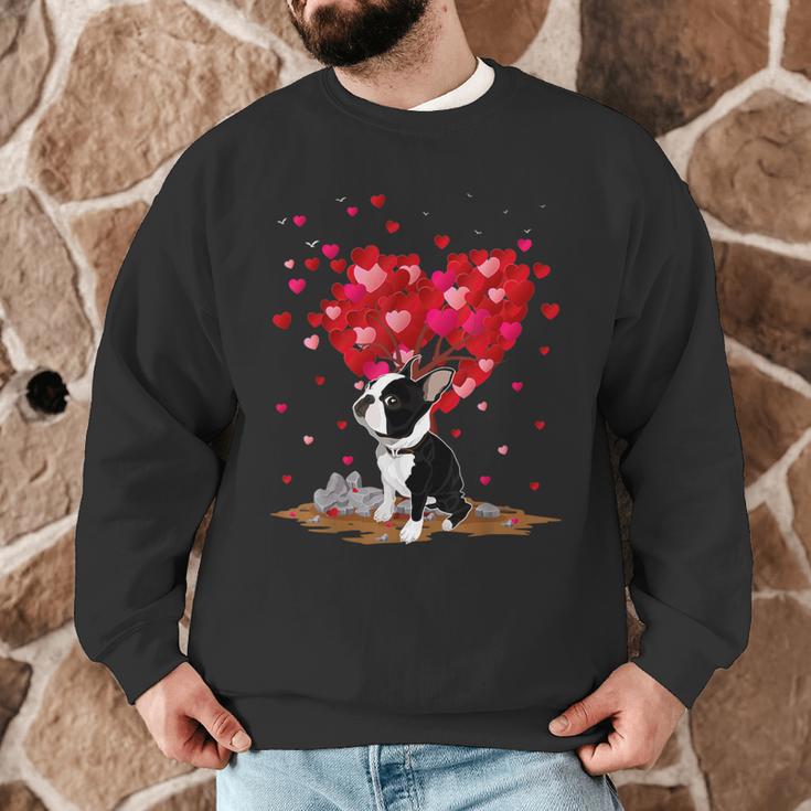 Boston Terrier Lover Heart Shape Boston Terrier Valentine Men Graphic Sweatshirt, novelty gifts, funny gifts