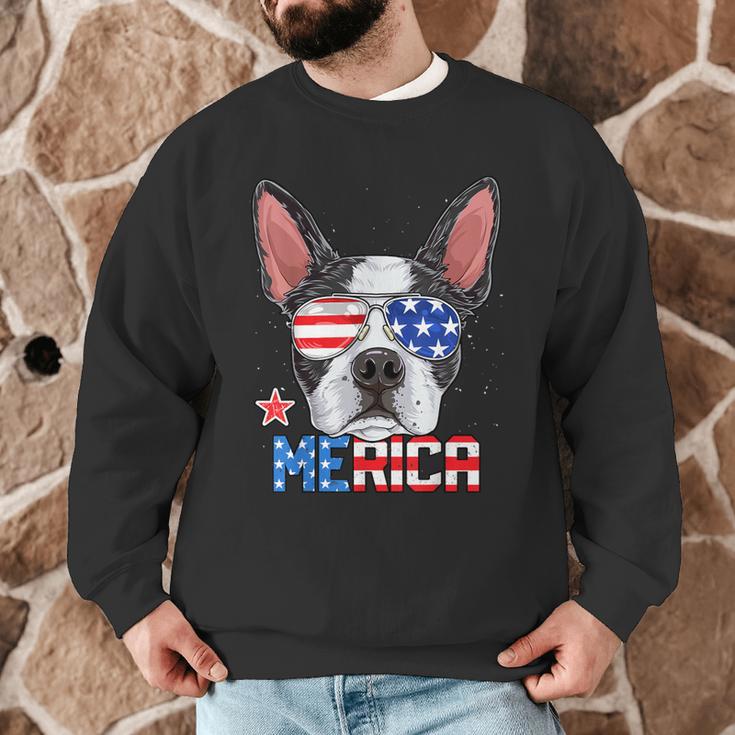 Boston Terrier Merica 4th Of July T Shirt Men Boys Dog Puppy Men Graphic Sweatshirt, novelty gifts, funny gifts