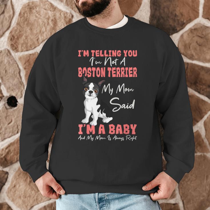 Boston Terrier Mom American Gentleman Dog Lover Mother's Day Men Graphic Sweatshirt, novelty gifts, funny gifts