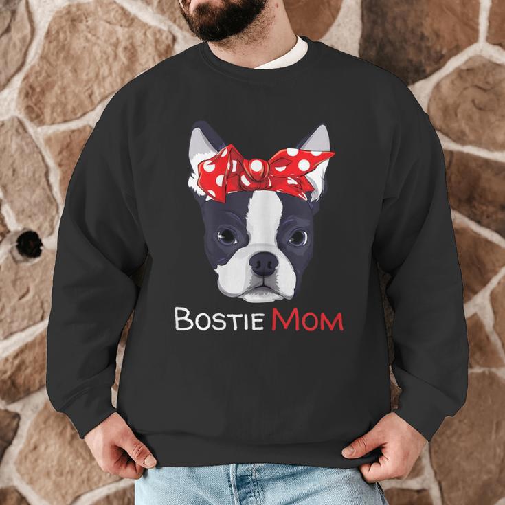 Boston Terrier Mom Bostie Women Girls Men Graphic Sweatshirt, novelty gifts, funny gifts