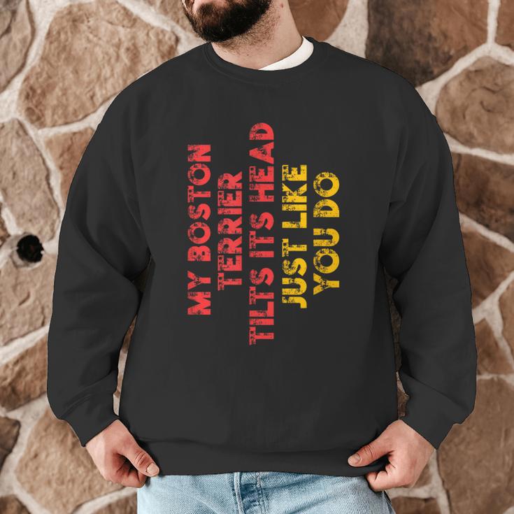 Boston Terrier Mom Dad Dog Lover Owner Women Men Men Graphic Sweatshirt, novelty gifts, funny gifts