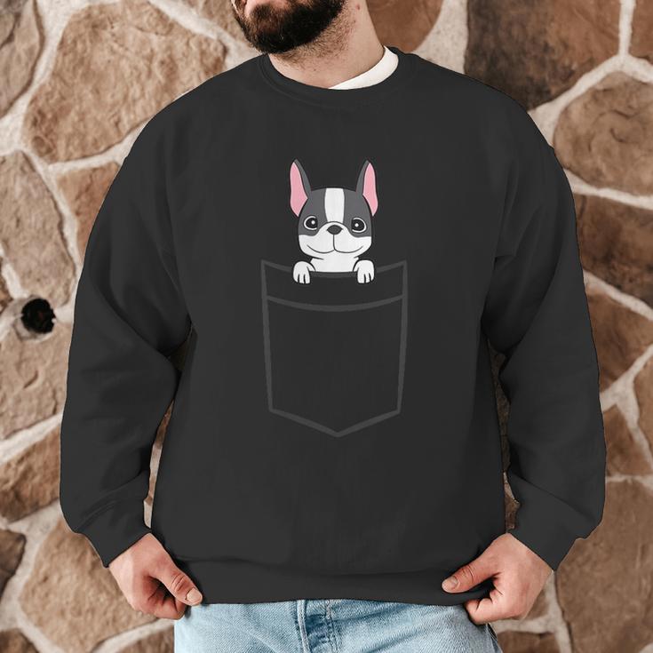 Boston Terrier In The Pocket Cute Boston Terrier Dog For Men Women Girls Kids Men Graphic Sweatshirt, novelty gifts, funny gifts