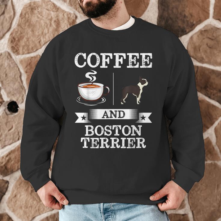 Boston Terrier Shirt Coffee And Boston Terrier Cute Dog For Men Women Girls Kids Men Graphic Sweatshirt, novelty gifts, funny gifts