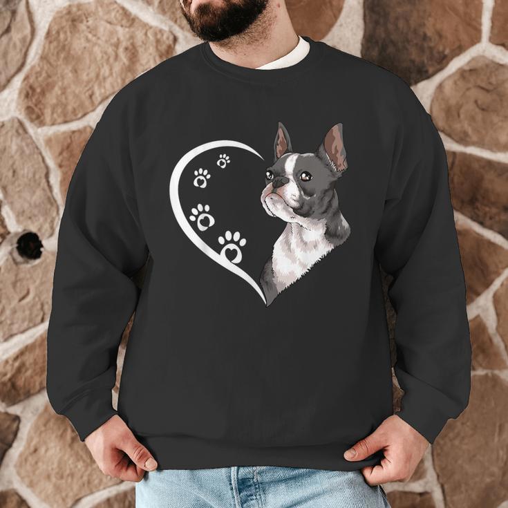 Boston Terrier Shirts For Women Girls Kids Heart Cute Men Graphic Sweatshirt, novelty gifts, funny gifts