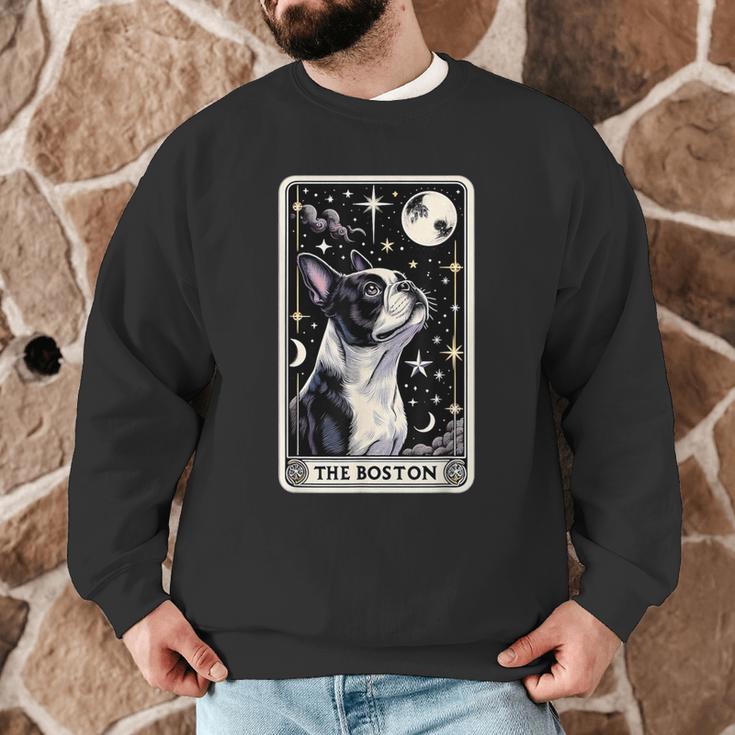 Boston Terrier Tarot Card Star With The Moon Men Women Kids Men Graphic Sweatshirt, novelty gifts, funny gifts
