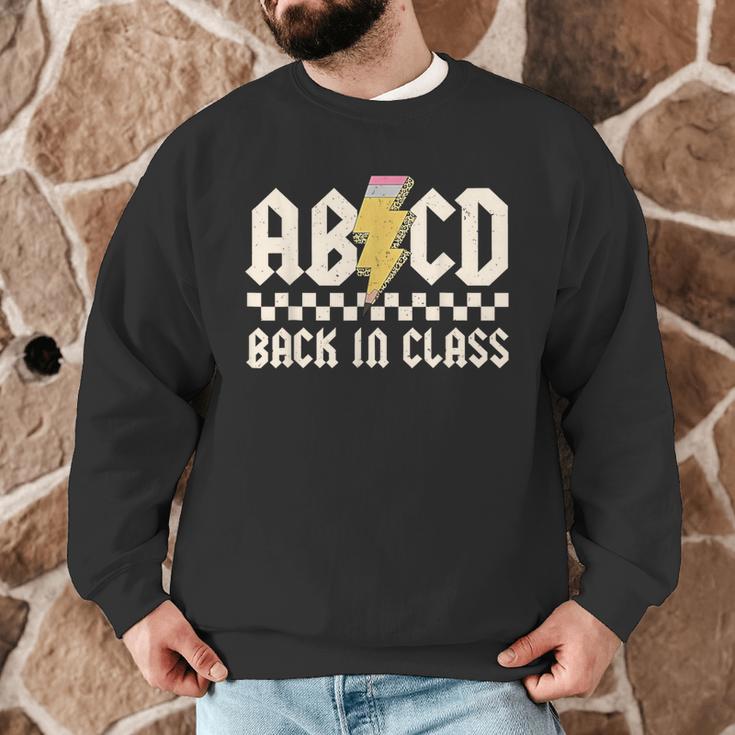 Boys Girls Teachers Rock Back To School ABCD Back In Class Men Graphic Sweatshirt, novelty gifts, funny gifts Boys Girls Teachers Rock Back To School ABCD Back In Class Men Graphic Sweatshirt, novelty gifts, funny gifts